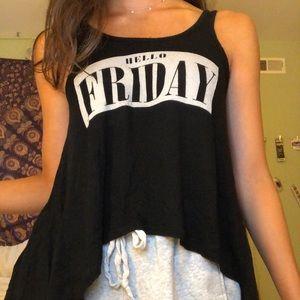 Black flowy tank top